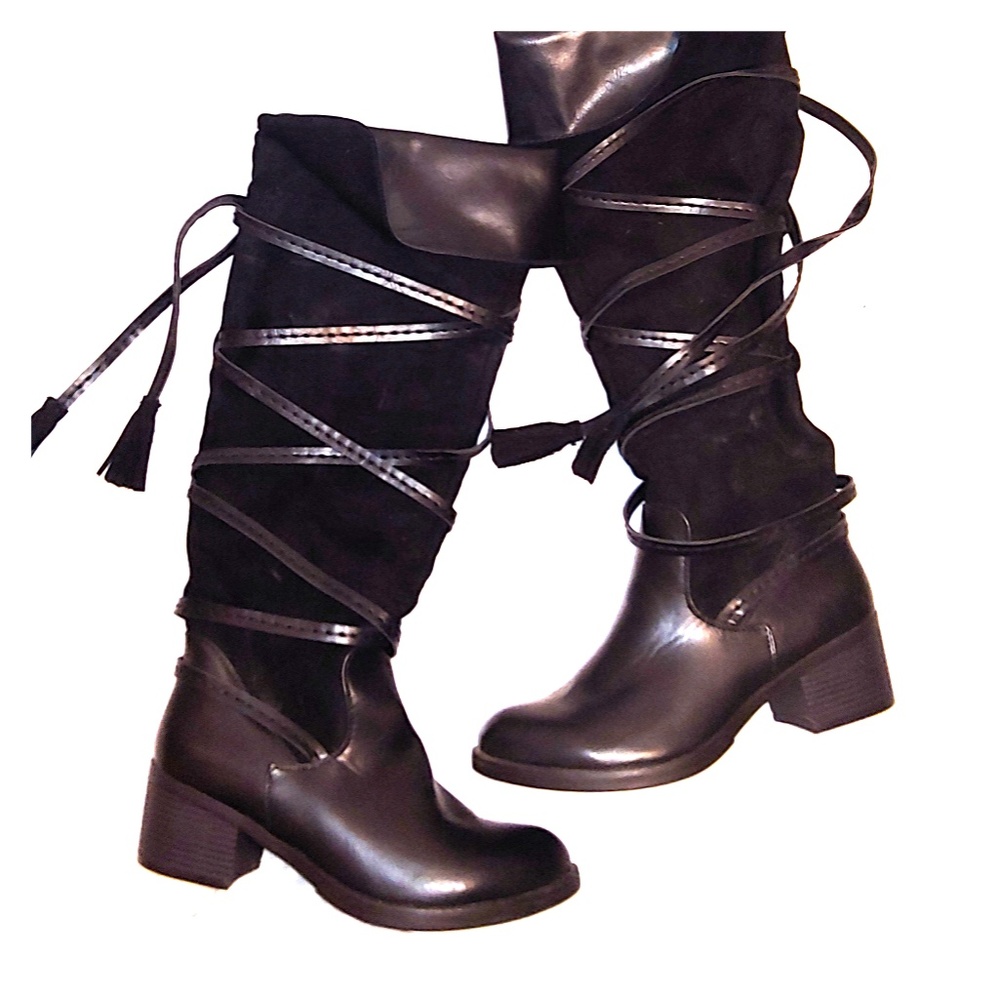Sugar black tall boots